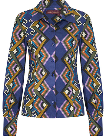 Blouse Ginny Stained Glass Mindnight Blue