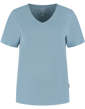 T&#8209;shirt V&#8209;Neck Loose Refibra Blue Shadow