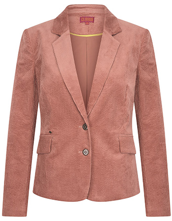 Blazer Kort Rib Sara Dusty Pink