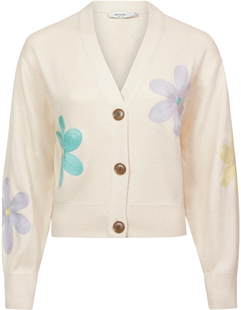 Cardigan Kanan Flower Vanillia White