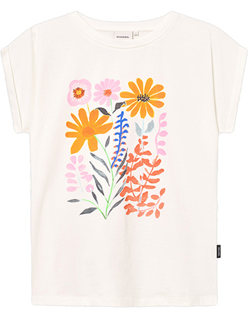 T&#8209;shirt Visby Summer Flowers Whisper White