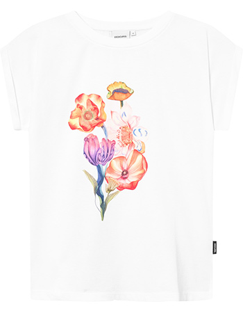 T&#8209;shirt Visby Fantasy Flower Bouquet White