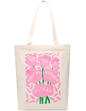 Tote Bag Torekov Magical Flowers Whisper White