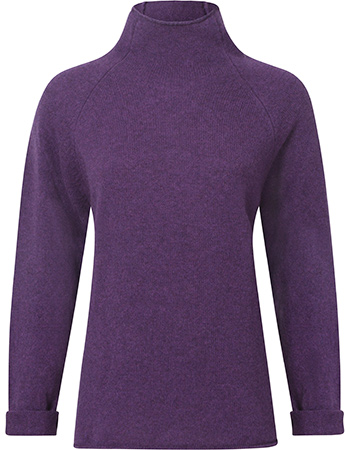 Trui Lamswol Corry Raglan No Trim Aubergine