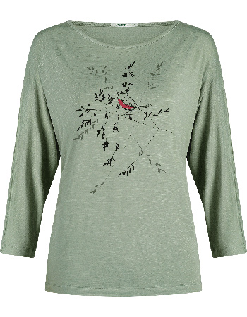 Longsleeve Bird Branch 7/8 ste Pale Green