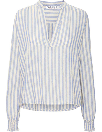 Blouse Indie Stripe Cloud Dancer Blue Wite