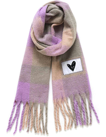 Sjaal Maxi Gerecycled Heart Purple