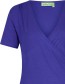 T&#8209;shirt Cross Over Smooth Kobalt detail