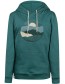 Sweater Nature Leves Hoodie Jungle Green