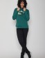 Sweater Nature Leves Hoodie Jungle Green