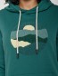 Sweater Nature Leves Hoodie Jungle Green