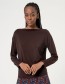 Longsleeve Nebu Boat Neck Chocolate