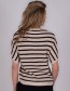 Top  Bombay Stripe Sand Zwart