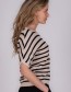 Top  Bombay Stripe Sand Zwart